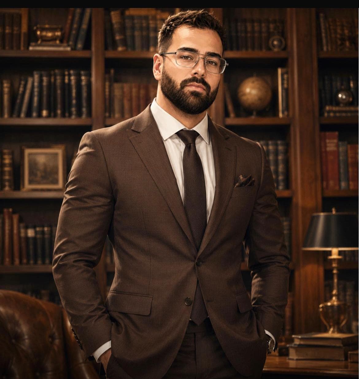Khawaja Moeen Haroon, photographed in his study